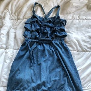 Girl’s Denim Ruffle Dress